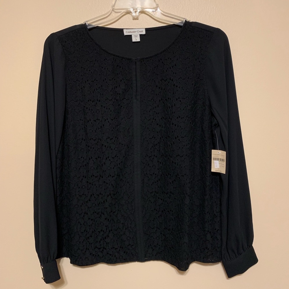 Adorable lacy long sleeve blouse - NEW!